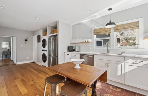 Three Oaks House | Discover Juniper: Cozy Guesthouse with Hot Tub, Near Downtown
