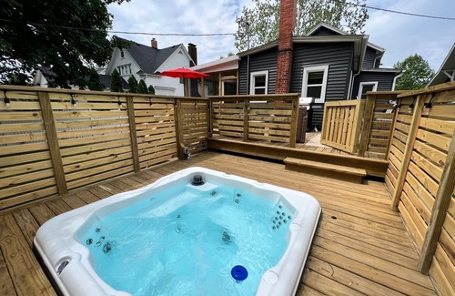 Three Oaks House | Discover Juniper: Cozy Guesthouse with Hot Tub, Near Downtown