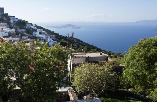 Nisyros House | Inviting Kafka Stone House with Ocean View and Hot Tub