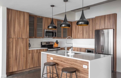Second Street District Apartment | Inviting Kasa Downtown Retreat with Balcony on 2nd Street