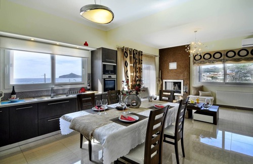 Agios Georgios Pagon House | Beautiful Kato Apartment 2 with Pool & Oceanfront Views
