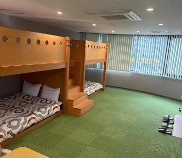 Chuo Ward Apartment | Spacious 8-Person Room with Unique Bunk Beds at KDY Stay