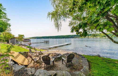 Penn Yan House | Unforgettable Keuka Vista: Private Beach & Ocean Views