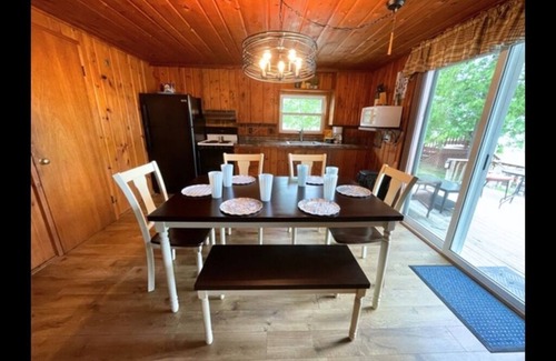 Long Lake House | Knotty Nook - Lakefront with Sandy Beach 3 Bed with pullout couch 1 Bath