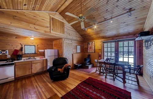 Milford Cottage | Secluded Knotty Pine Cottage with Pool & Spa Amenities