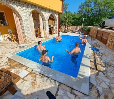 Polje House | Relax at Holiday House Vugica with Heated Pool & Ocean Views