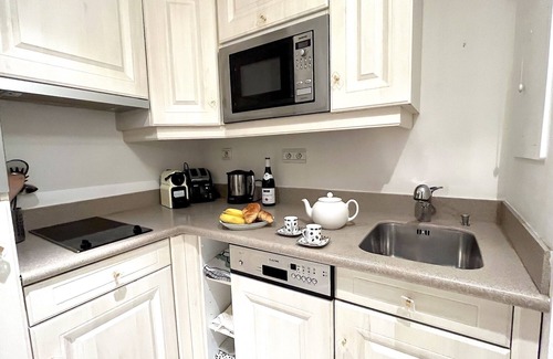 Champs-Elysees Apartment | Elegant L'appartement Pierre Charron: Spa & Kitchen Amenities