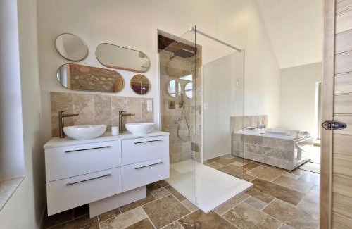 Veuzain-sur-Loire Apartment | L'audacieuse-Jacuzzi et sauna , miroir suspendu
