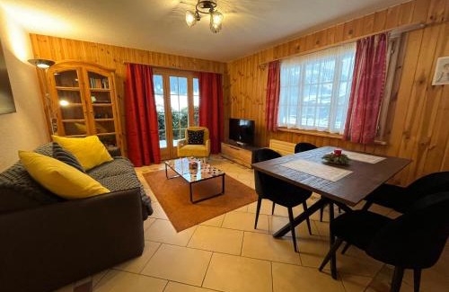 Evolene Apartment | Inviting L'Hérensarde: Family-Friendly Garden Apartment