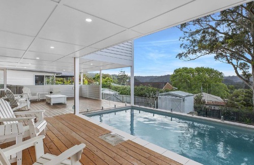 Avoca Beach House | Scenic Hillside Hideaway with Oceanfront Views & Pool