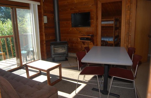 La Conner Resort | Cozy Beach Cabin at La Conner Camping Resort with Pool