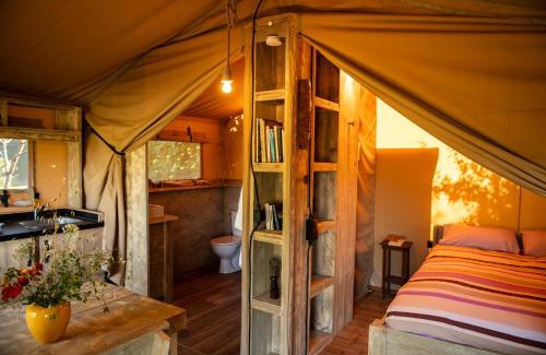 Le Gue-d'Allere Cabin | Experience the African Lodge with Pool & Ocean Views