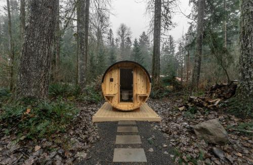 Ashford House | Lafa Cabin - Luxe A Frame Retreat with Hot Tub, Sauna, Firepit- 5 Min to Mt Rainier