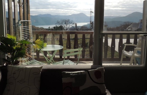 Prunieres Apartment | Scenic Lake and Mountain View Apartment with Pool & Kitchen