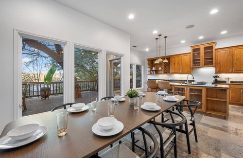 Island On Westlake House | Lake Austin Treehouse Huge Deck + Firepit