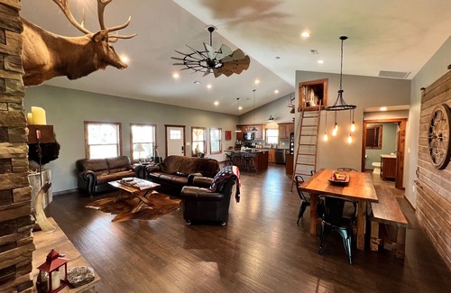 Wheeler County Cabin | Top-Rated Lake Ericson Cabin with Scenic Views & Pool