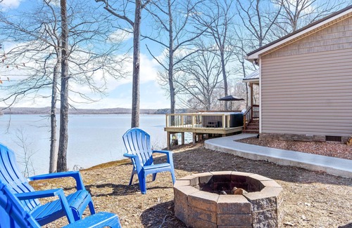 Stewart House | Lakefront Retreat with Private Dock & Spa Amenities