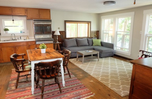 North Jay Cottage | Serene Lake House with Swim Area, Dock & Canoe Access