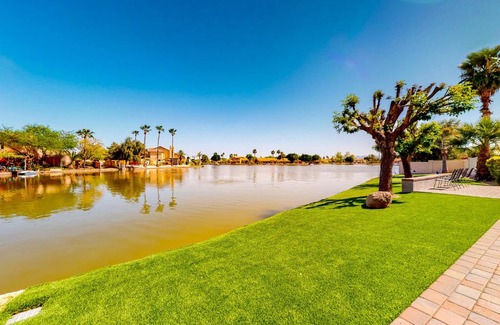 Garden Lakes House | Tranquil Lake in the Desert: Family-Friendly with Pool