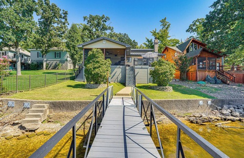 Gravois Mills Cottage | Relaxing Lakefront Home with Dock & Water Slide Access