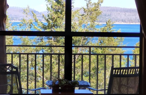 Sylvan Shores Cabin | Serene Lake Shore Cabin with Boat Dock & Spa Amenities