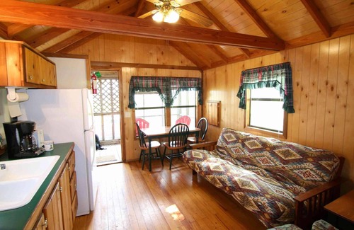 Mead Cabin | Pet-Friendly Lake Texoma Cedar Cabin with Scenic Views
