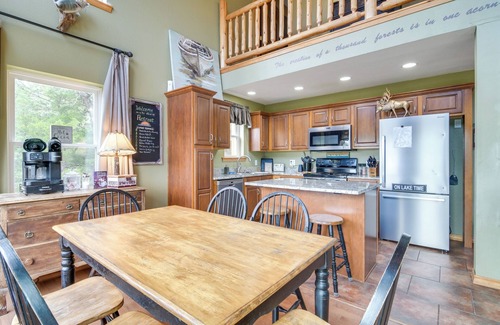 Blue Eye House | Serene Lake-View Retreat in Blue Eye with Hot Tub & Fire Pit