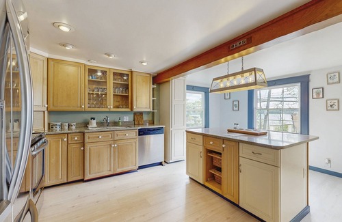 Penn Yan House | Lake view home minutes from town with deck, fireplace, grill & firepit