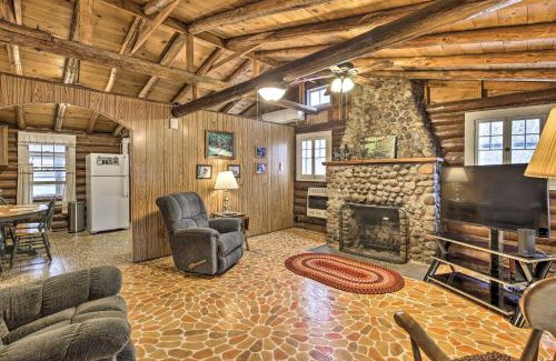 Rice Lake House | Lakefront 1930s Log Cabin with Private Beach & Dock Access