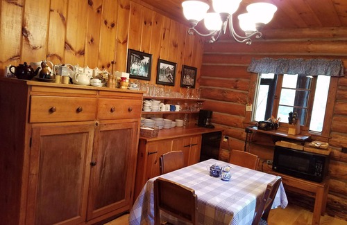 Lake Luzerne-Hadley House | Inviting Lakefront Adirondack Log Cabin with Scenic Views