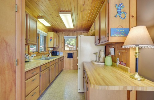 Chetek Cabin | Lakefront Chetek Getaway with Private Dock & Spa Amenities!