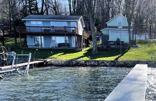Angola Cottage | Idyllic Lakefront Cottage with Spa and Dock at Lake James