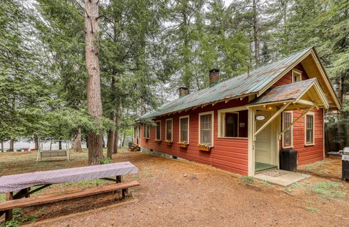 Adirondack House | Lakefront cottage with large dock, firepit & sandy beach