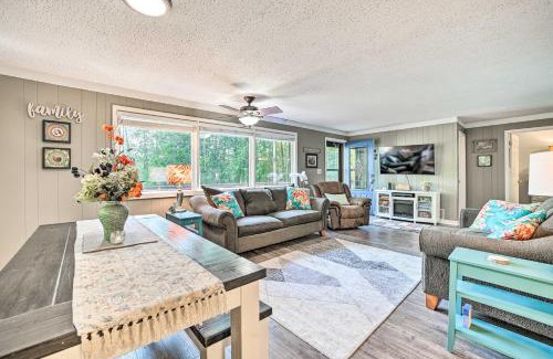 Curtis Township House | Lakefront Retreat with Dock, Kayaks & Cozy Fire Pit