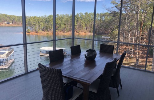 Modoc Shores House | Lakefront Masters Retreat with Kitchen Amenities Await You!