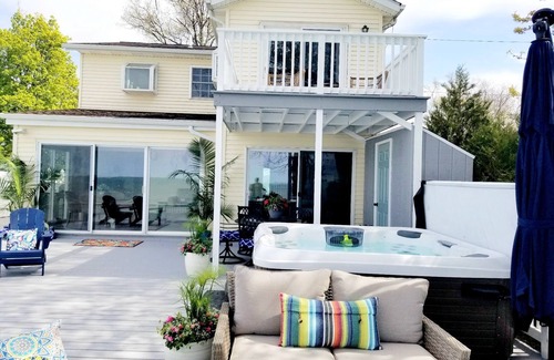 Mentor-on-the-Lake House | Lakefront Oasis Retreat: Pet-Friendly with Hot Tub & Ocean View