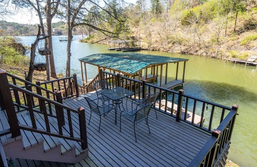 Jones Mills House | Serene Lakefront Oasis: Pet Friendly with Boat Dock & Views