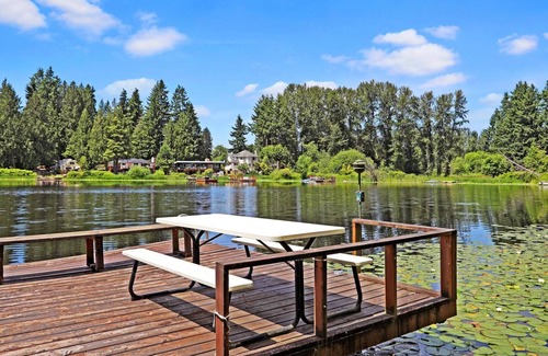 East Renton Highlands RV Rental | Serene Lakefront Private Camp Site for Family Fun