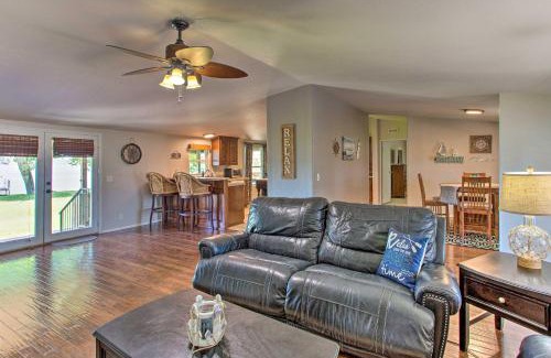 Graford House | Lakefront Retreat: Dock, Bar Hut & Cozy Fireplace Escape!