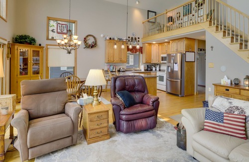 Vandalia House | Lakefront Vandalia Home with Boat Dock and Spa Amenities