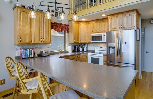 Vandalia House | Lakefront Vandalia Home with Boat Dock and Spa Amenities