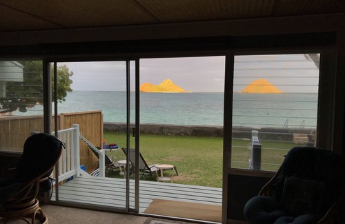 Lanikai House | Relax at Lanikai Ocean Front Duplex with Private Beach Access