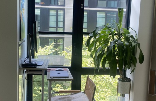 Gowanus Apartment | Bright Alcove Studio in Luxury Doorman Building