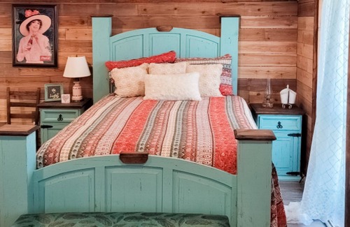 Cleburne House | Large barn on an acreage with water views, covered patios, fireplace, and AC