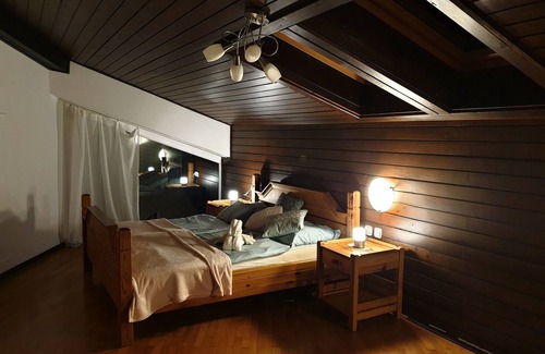 Ljubljana Bed & Breakfast | Family Room with Bath and Kitchen Amenities Await You