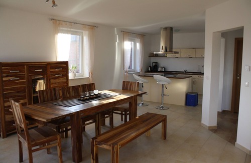 Krakow am See House | Inviting House on Lake Krakow with Boat, Jetty & Pool