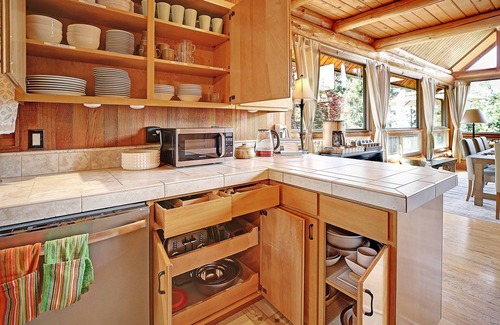 Camano Island House | Beautiful Log Cabin with Ocean Views, Steps from the Beach