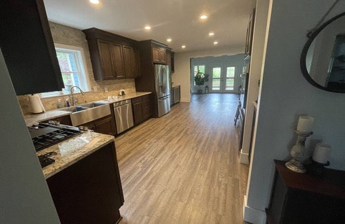 Asheville House | Inviting Modern Farmhouse with Spa & Hot Tub Near Downtown