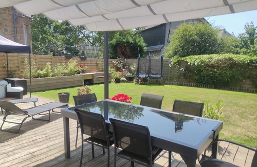 Trebeurden Villa | Beautiful Garden Flat Steps from the Beach with Ocean Views