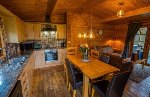 East Huntspill Apartment | Spacious Three-Bedroom Log Cabin with River Views & Hot Tub